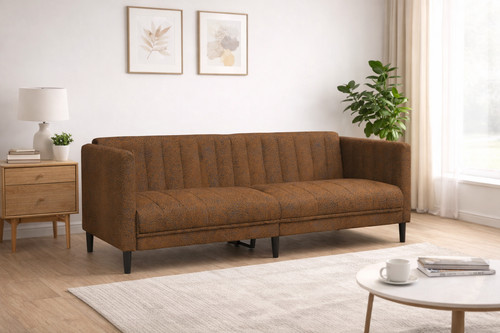Sitzer sofa braun kunstleder - braun,