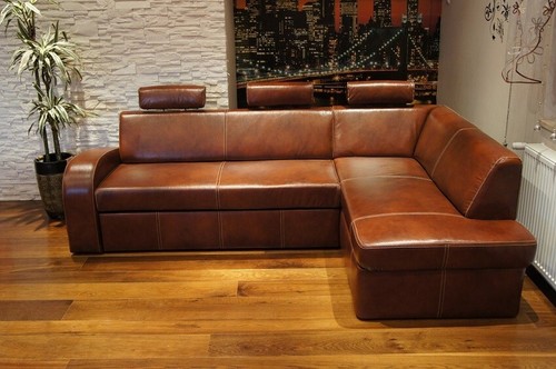 Ecksofa braun echtleder - ecksofa, mit