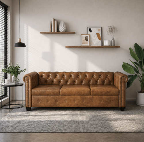 Chesterfield sofa sitzer - sofa, 3