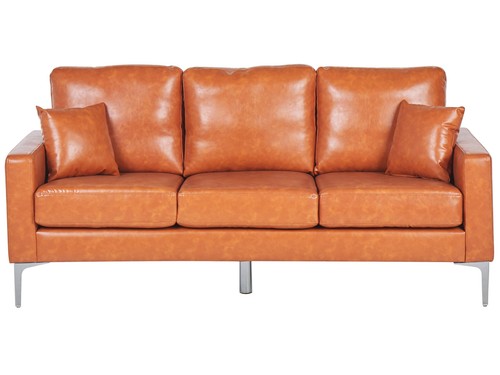 3er sofa goldbraun - sofa, kunstleder