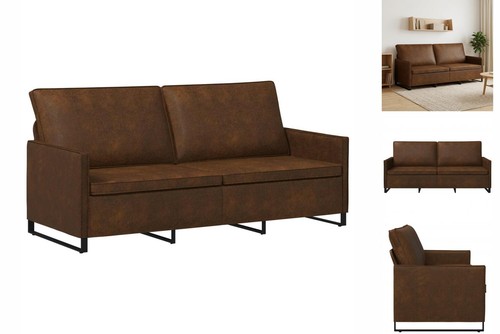 Sofa sitzer braun kunstleder - sofa,