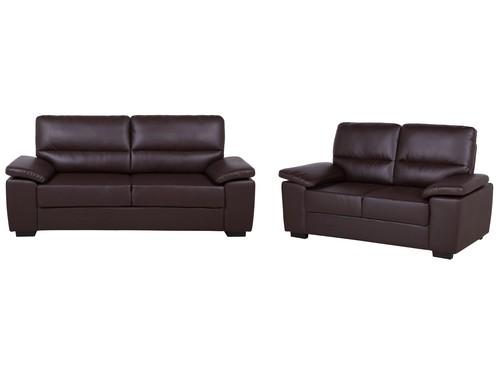 Sofa set kunstleder - sofa, dunkles