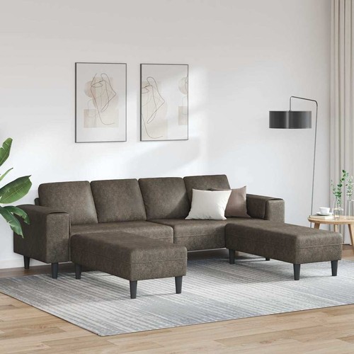 Sofa set braun faux wildleder - faux,