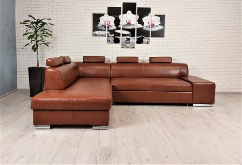 Rindsleder ecksofa 100 echt - ecksofa, 100%