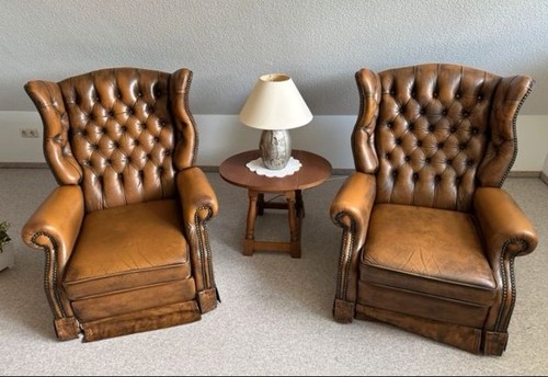 Chesterfield sessel paar - chesterfield,